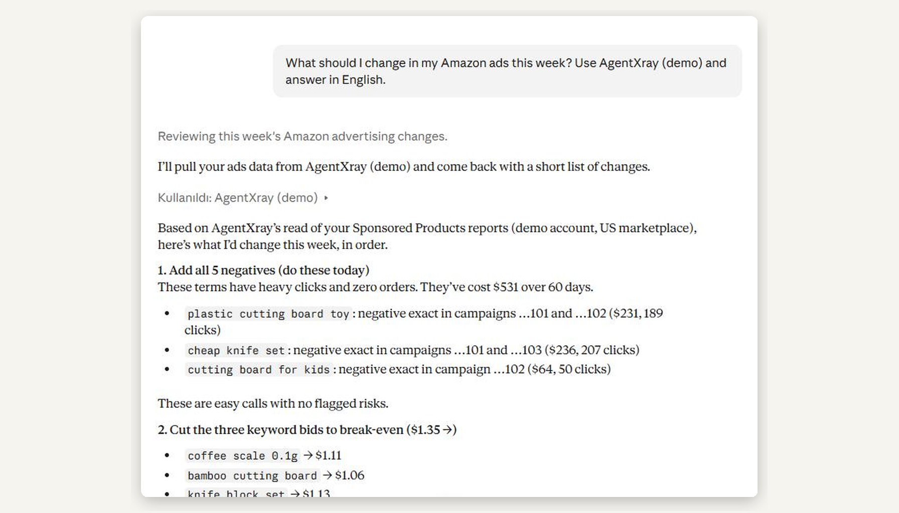 Ask Claude What to Change in Your Amazon PPC This Week